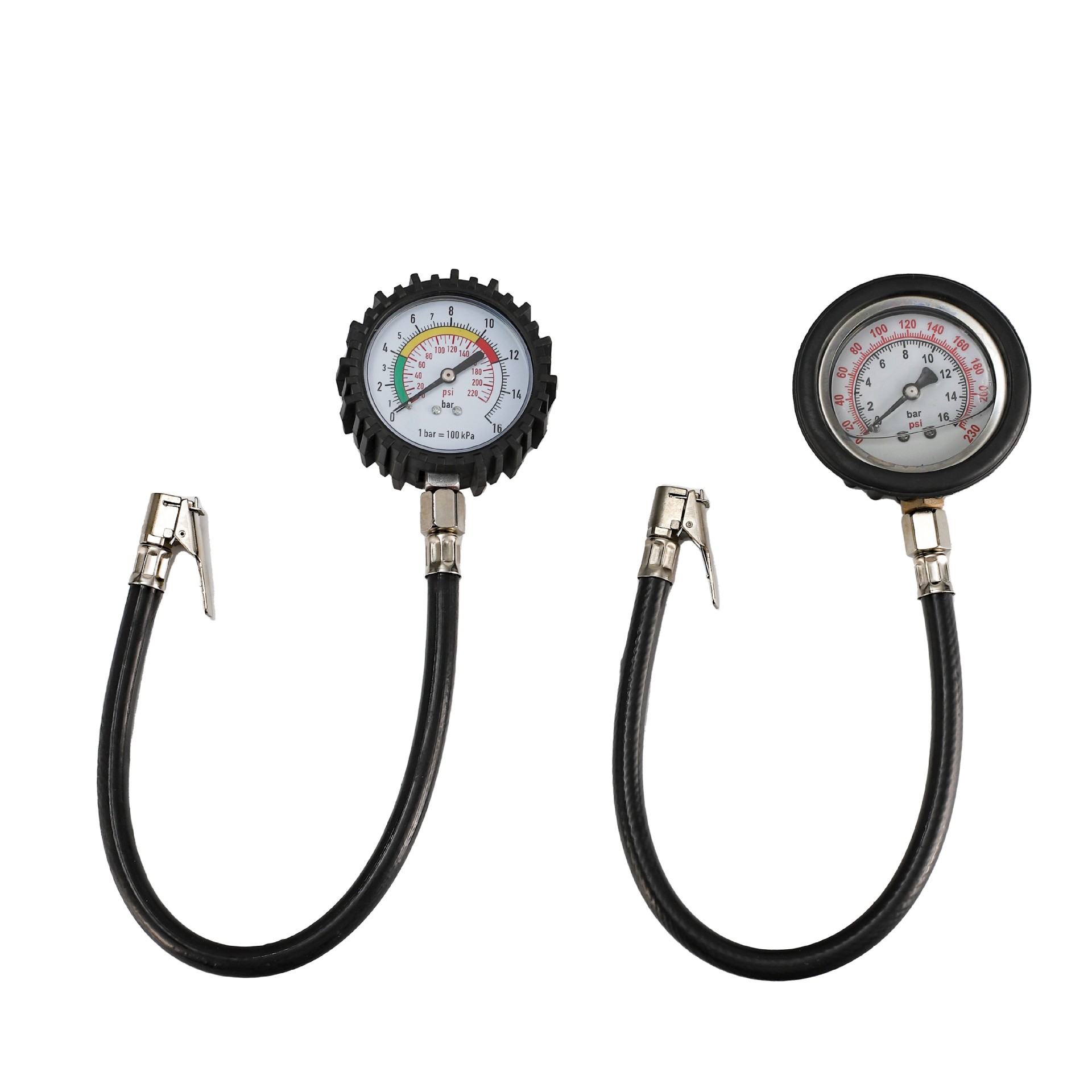 New High-Precision Tire Pressure Gauge with Tube for Measuring Car Tire Pressure, Oil-Immersed Tire Pressure Gauge, and Air Inflation Gauge
