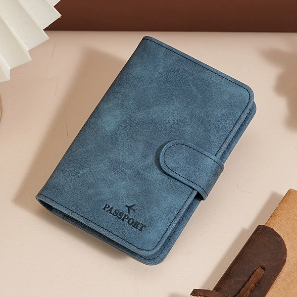 Magnetic Passport Bag-Matte Blue-9601