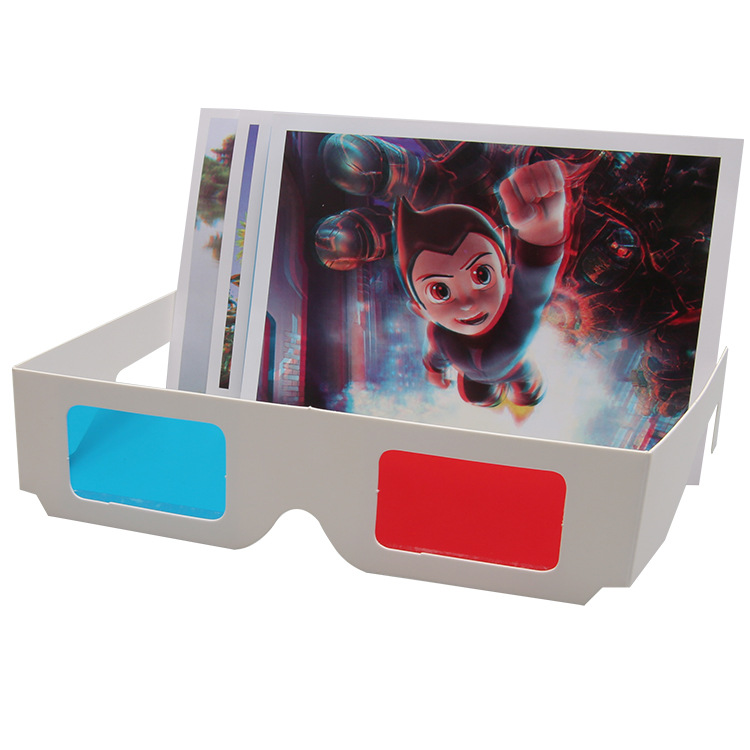 DIY red and blue glasses 3D glasses children's primary school educational technology small handmade diy polarized stereo glasses