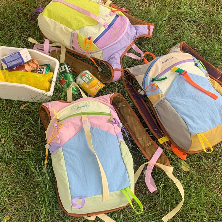 2026 Early Spring Stylish Color-Block Waterproof Outdoor Hiking Bag Lightweight Travel Backpack Trendy Large Capacity Backpack