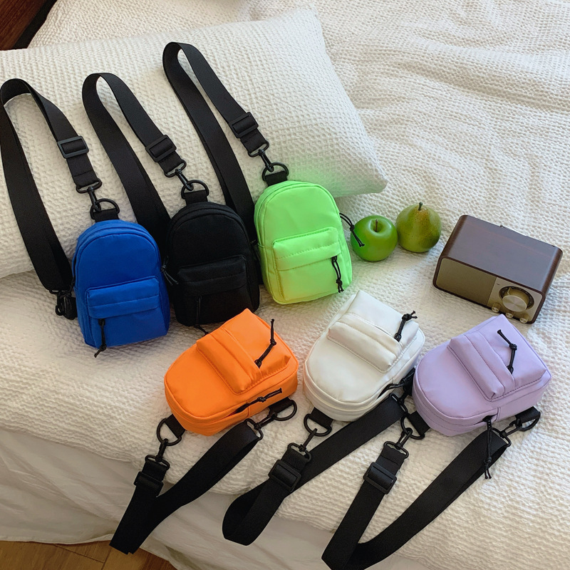 Casual Niche Crossbody Bag Nylon Bag 2025 Korean Style Mini Chest Bag Ins Super Popular Sports Fitness Small Bag