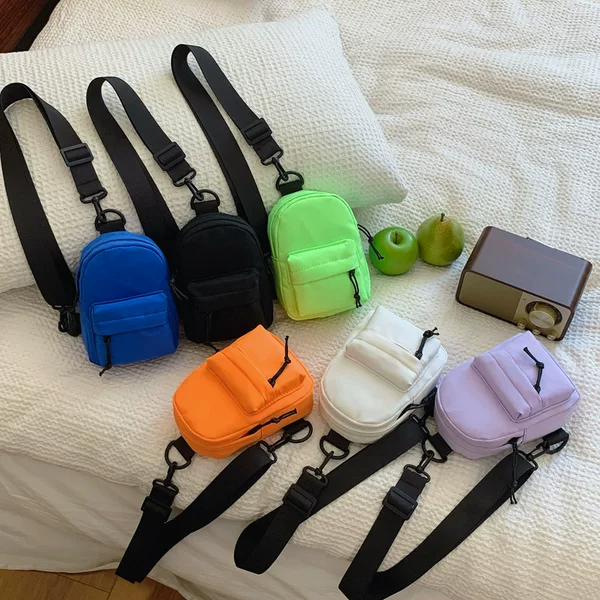 Casual Niche Crossbody Bag Nylon Bag 2025 Korean Style Mini Chest Bag Ins Super Popular Sports Fitness Small Bag