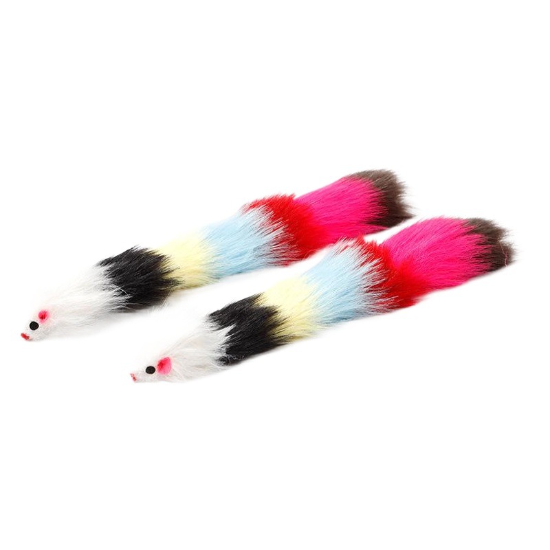 Explosivo color de peluche ratón peludo gato juguete al por mayor simulación ratón burlan gato juguete interacción de voz
