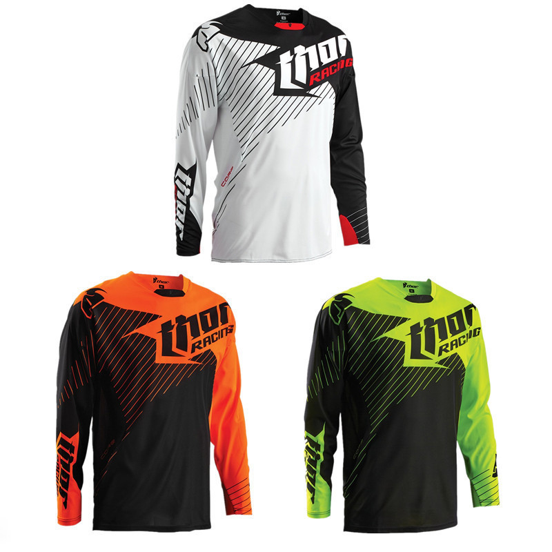 Thor Off-Road Motorcycle Racing Suit Long-Sleeved Mountain Bike Off-Road Suit Quick-Drying T-Shirt Summer Outdoor Sports Cycling
