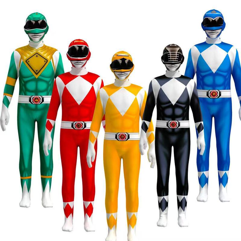 Dinosaur Team Children's Cosplay Costume, Tight-Fitting Jumpsuit, Halloween Performance Outfit, Role-Playing Costume for Boys and Girls Dinosaur Team Children's Cosplay Costume, Tight-Fitting Jumpsuit, Halloween Performance Outfit, Role-Playing Costume for Boys and Girls