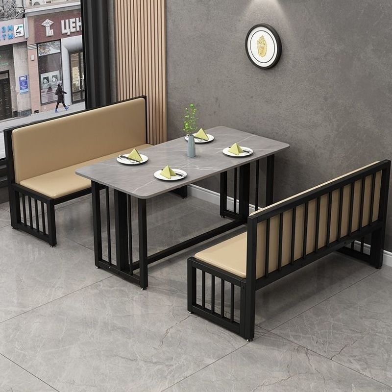 Simple slate tables and chairs for cafes, spicy hotpot restaurants, fast food, snack shops, noodle shops, and milk tea shops, available for commercial use