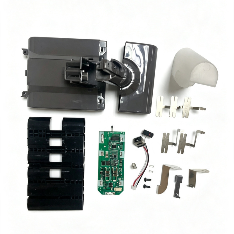 Compatible with Dyson V7 Battery Housing Kit, V6 Vacuum Cleaner Battery Case, 18650 Protection Board, Complete Set of Accessories