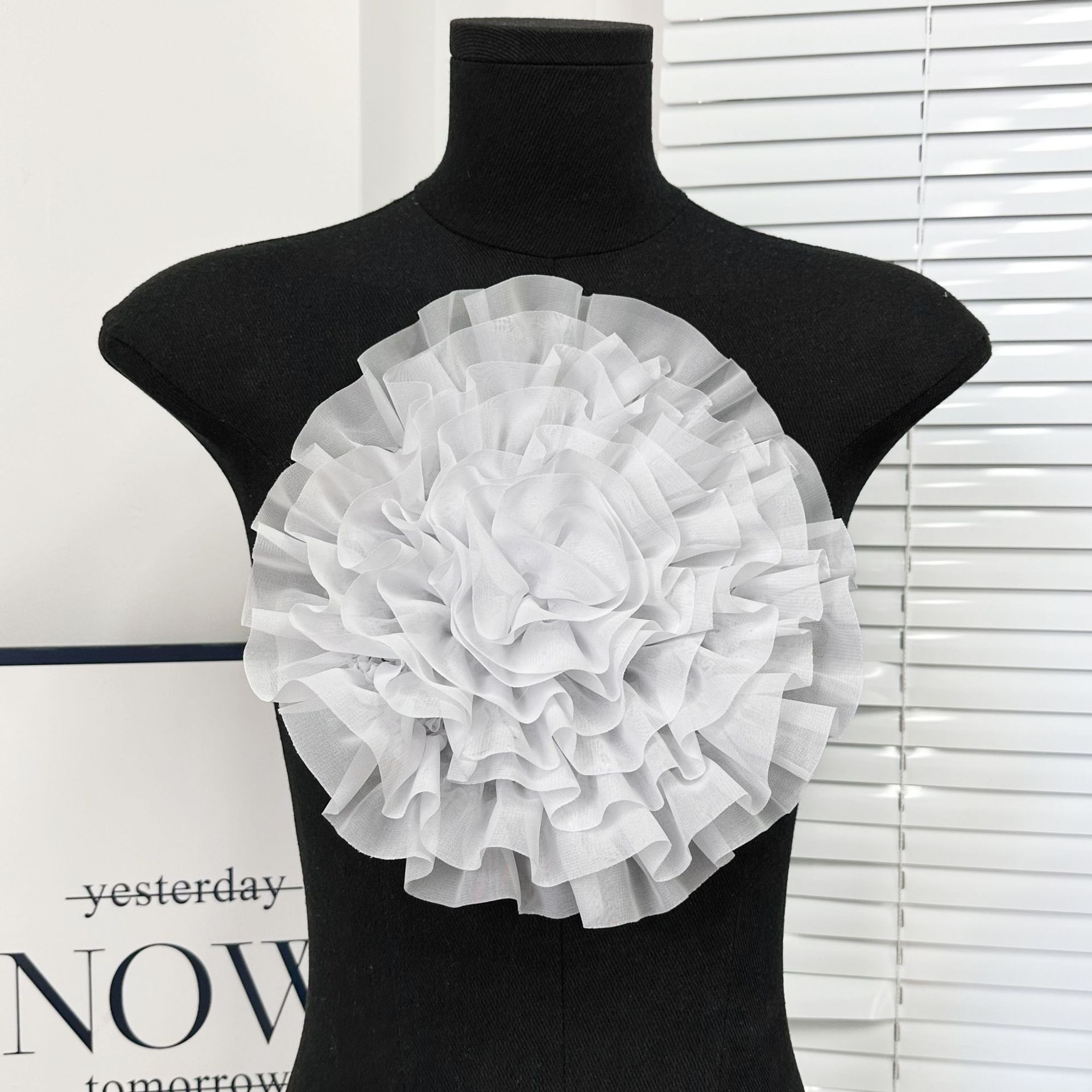 28cm al por mayor flor de tela de tela de alta calidad multicolor flor estereoscópica trajes de baño accesorios