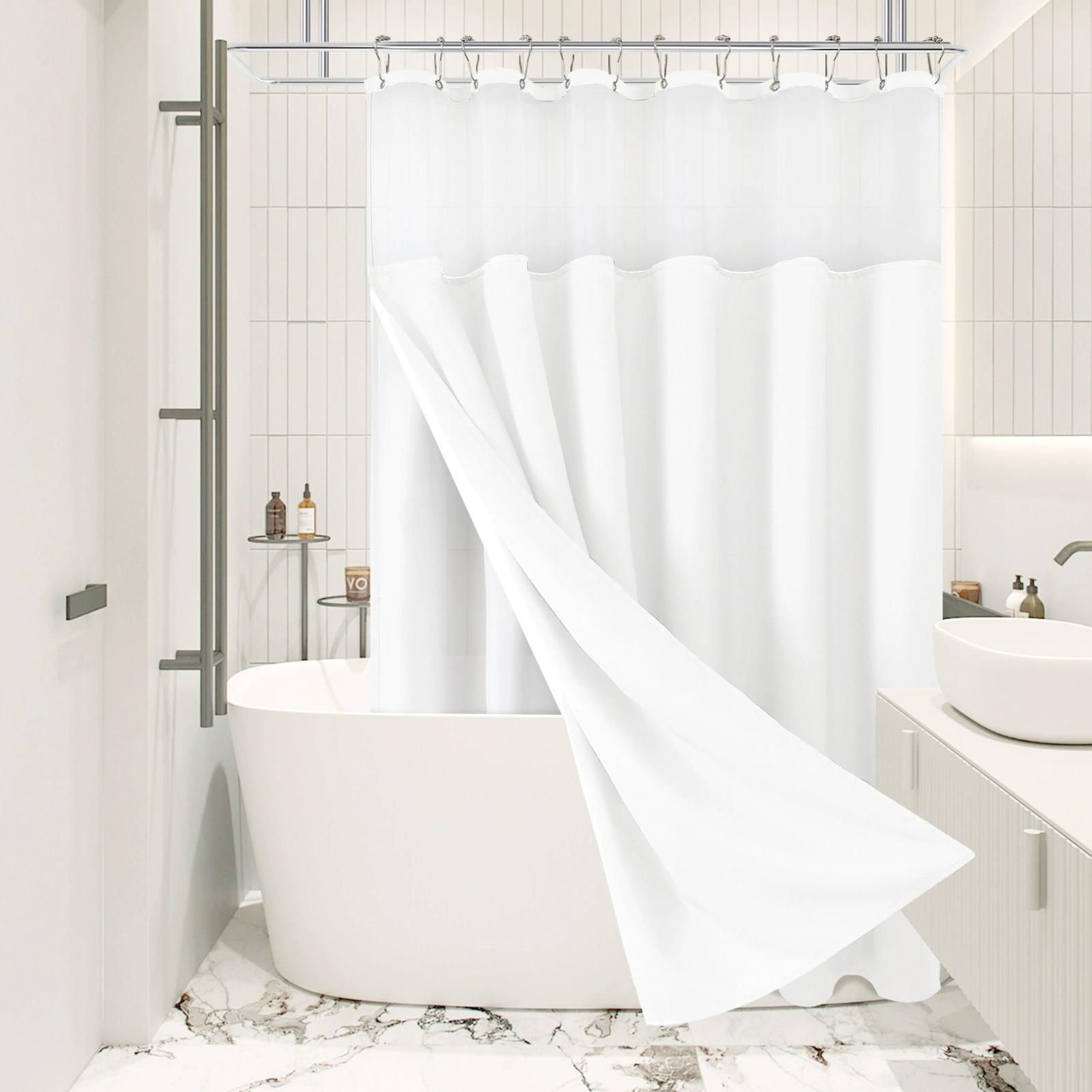 Bamboo waterproof curtain, Amazon, (Cross-border trading)