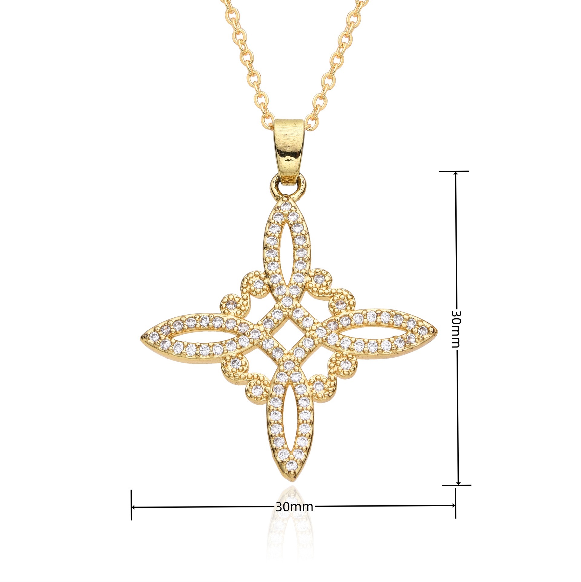 18g Weight Copper Pendant Material Zircon Inlay Material Pendant Necklace Classification Copper Chain Material 1 Piece Quantity Holiday, Travel, Daily Occasion Copper Material Cross, Witches Knot Pattern Women's Gender Inlay Design Casual, Simple Style, Streetwear Style Wholesale Jewelry Casual Simple Style Streetwear Cross Witches Knot Copper Zircon Inlay Pendant Necklace 15