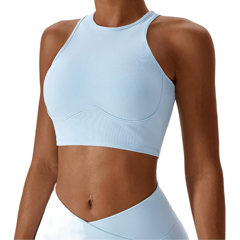 Zechuang противоударный высокопрочный спортивный жилет для бега и фитнеса с резьбой Плотный бюстгальтер для йоги с полой спиной 8333