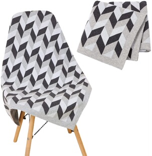 Factory Direct Supply of Custom-Made Warm, Comfortable and Fashionable Jacquard Style Skin-Friendly Cotton Lightweight Baby Knitted Blanket Cover Blanket