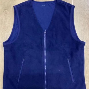 Velvet Vest V-neck Warm Cold-proof Autumn and Winter Anti-velvet Vest Men's Fire Blue Fleece Vest