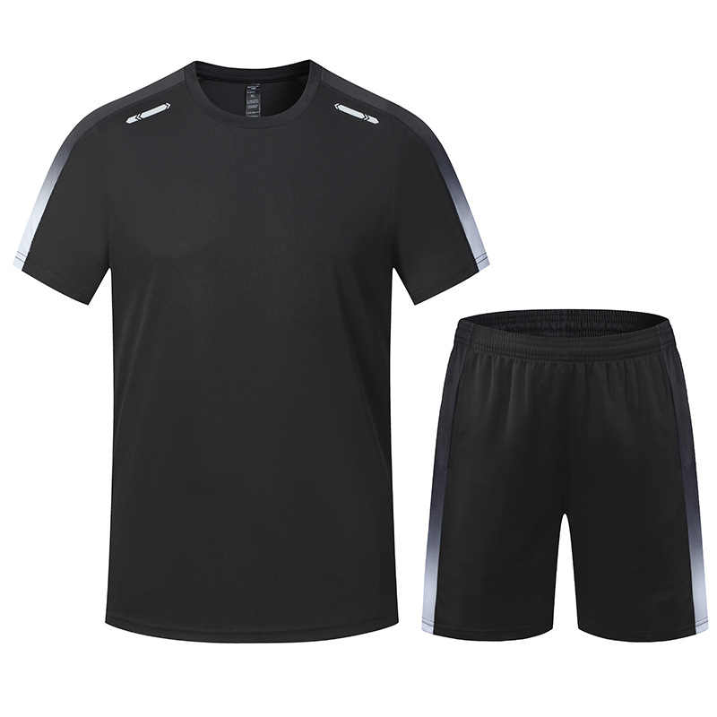 Traje de ropa deportiva Camiseta de manga corta de verano de secado rápido y transpirable Pantalones cortos de entrenamiento de baloncesto para correr por la mañana Ropa de gimnasio 680