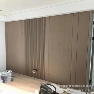 New House Decoration Carbon Crystal Board Anti-Collision Wood Veneer Panel Partition Wall Quick-Install Integrated Wall Panel Tv Sofa Background Grille Board