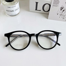 新款丹陽眼鏡黑框眼鏡素顏神器復古板材圓框眼鏡近視眼鏡批發6822