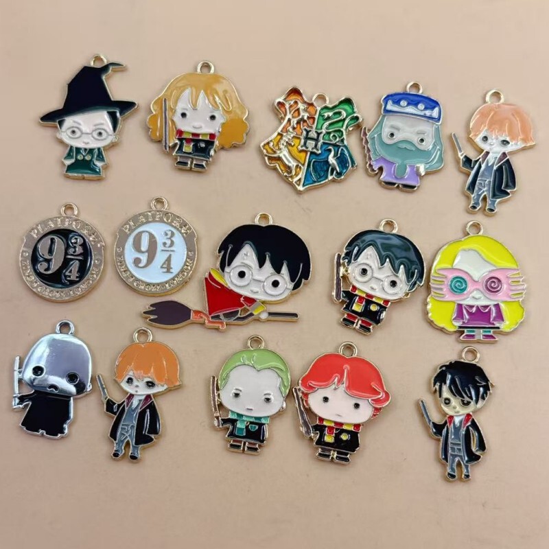 Harry Magic Academy Cartoon Character Earrings Keychain Clothing Pendant DIY Alloy Jewelry Accessories Harry Magic Academy Cartoon Character Earrings Keychain Clothing Pendant DIY Alloy Jewelry Accessories