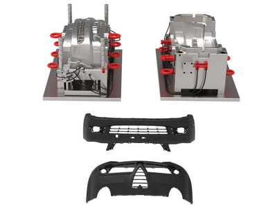 Mold Manufacturer Automotive Black Bumper Car Parts Abs Front and Rear Bumper Plastic Injection Mold (Avtomobil hissələri qəlibləri)