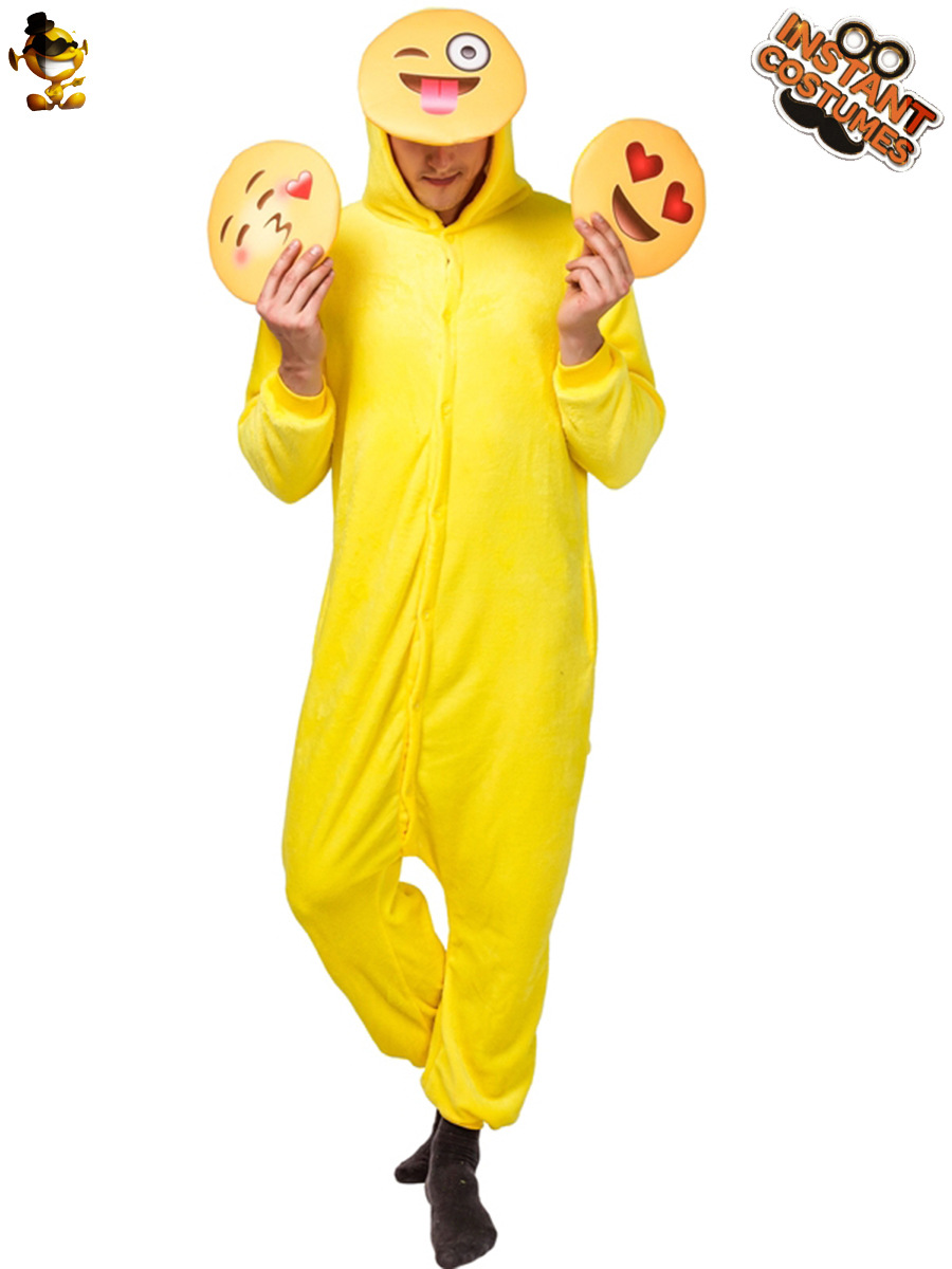 Adulto expresión divertida cara sonriente lindo pijamas mono europeo y americano Halloween Masquerade Cosplay traje