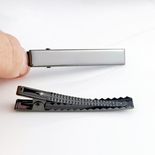 Yiwu Youyin Jewelry Co., Ltd. Customized Gun Black 6cm Stainless Steel DIY Duckbill Clip Hair Accessories Wholesale