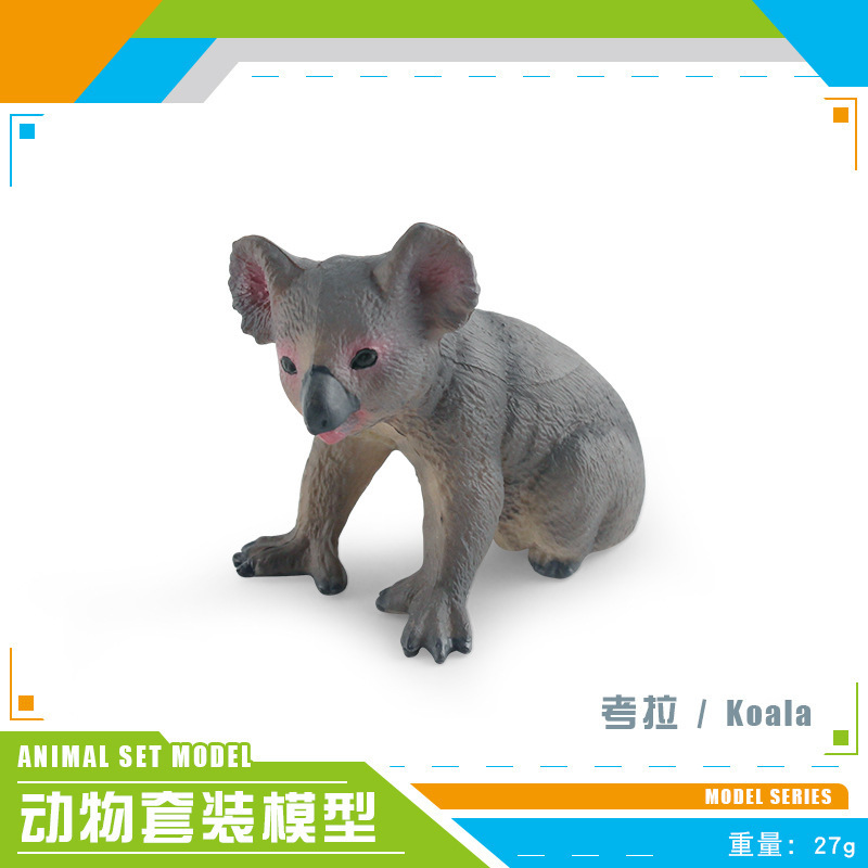 Amazon simulación sólida hojas abraza Australia koala oso modelo de vida silvestre juguetes decorativos estáticos hechos a mano