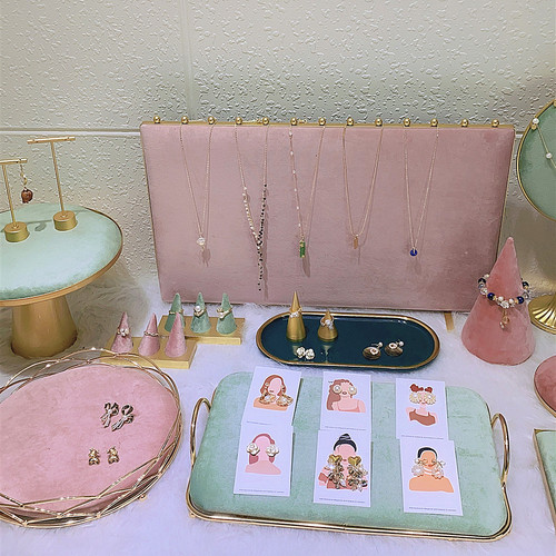 Jinxiao Display Fashion Jewelry Color Set Necklace Earrings Bracelet Earrings Ring Storage Display Stand