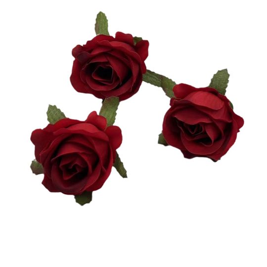Simulated Rose Small Rose Head Home Hotel Wedding Valentine's Day Rose Wall Decoration Silk Flower
