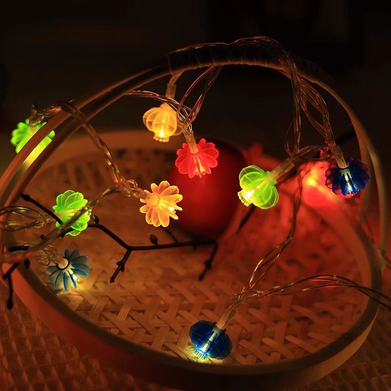 2026 New Year Small Lantern String Lights Indoor and Outdoor Courtyard Atmosphere Decoration Light String New Year Spring Festival Light String Wholesale
