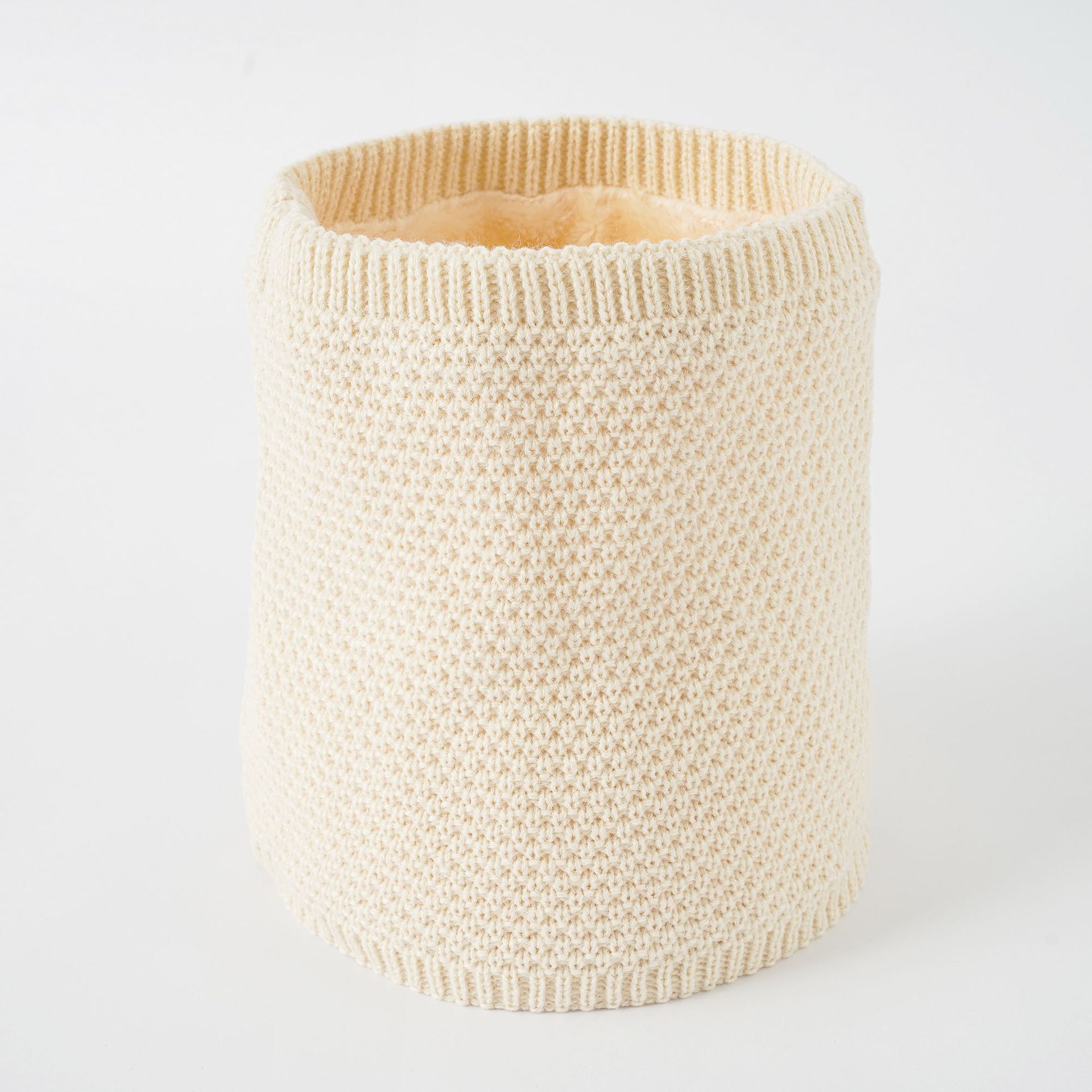 Protección del cuello Cubierta del cuello de la bufanda de invierno de punto forrado de lana engrosada sin corbata jersey de los hombres ciclismo cálido protección del cuello trasero