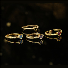 INS��ͭ��18K����С�ɰ����ʯ��ָŮ ���� �羳����WISH�¿�