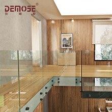 透明夹胶钢化玻璃栏杆 无框玻璃栏板 清新风格