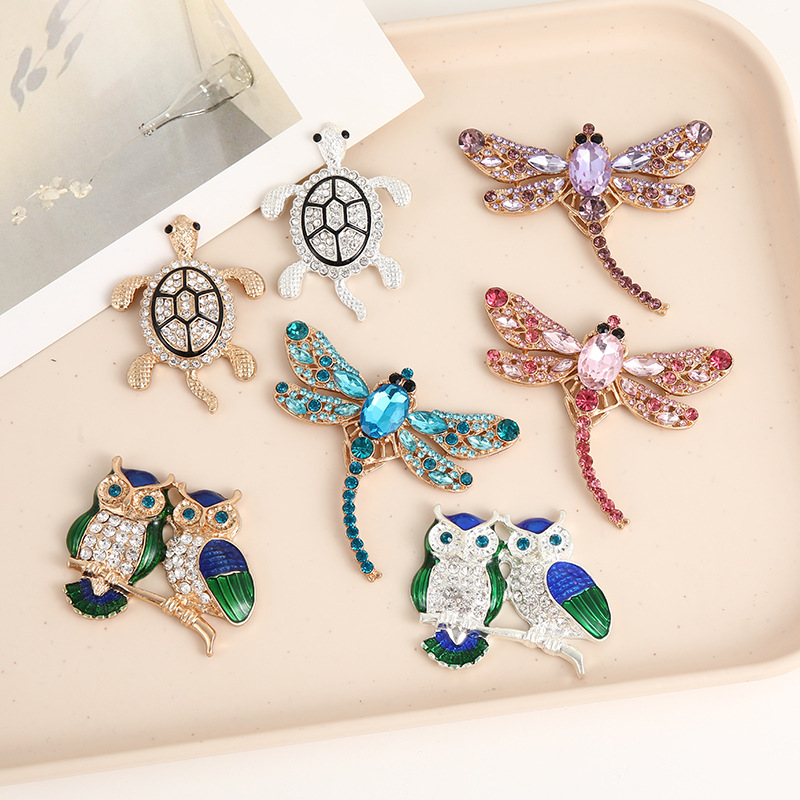 Accesorios de búho con diamantes sintéticos para manualidades y ropa