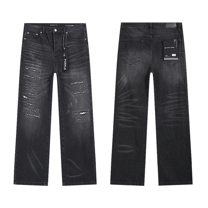 Europa y los Estados Unidos SS versión correcta de la marca púrpura, jeans de lavado en agua para hombres y mujeres, fábrica de Guangzhou en stock