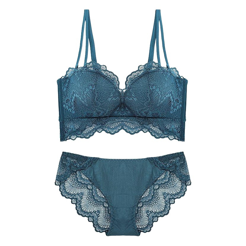 Traje de ropa interior de mujer Sujetador de pecho de mujer push up pequeño pecho sujetador anti-flacidez sin anillo de acero sexy soporte superior Delgado