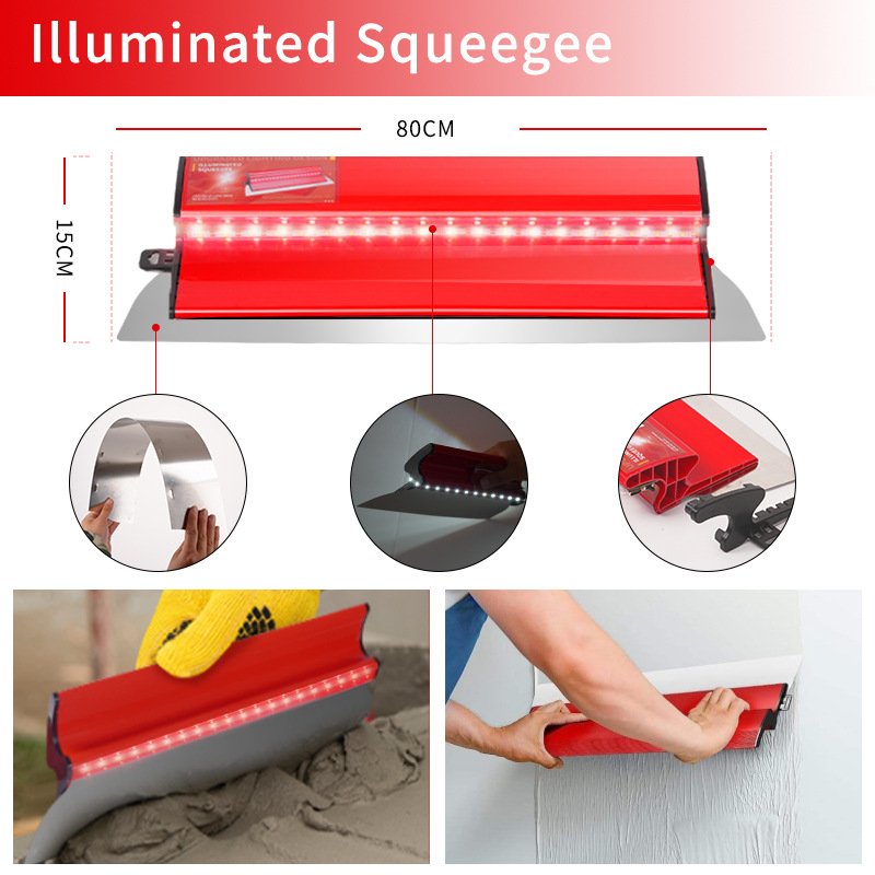 Raspador de masilla de iluminación, cuchilla intercambiable, acero inoxidable, raspado grueso, cuchillo de cenizas blancas, herramienta de engrapado, placa de nivelación