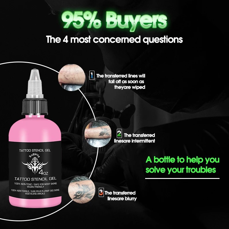 Paquete de consumo de tinta de tatuaje tinta de tatuaje pigmento de tatuaje transferencia de gel papel de transferencia de lona desechable