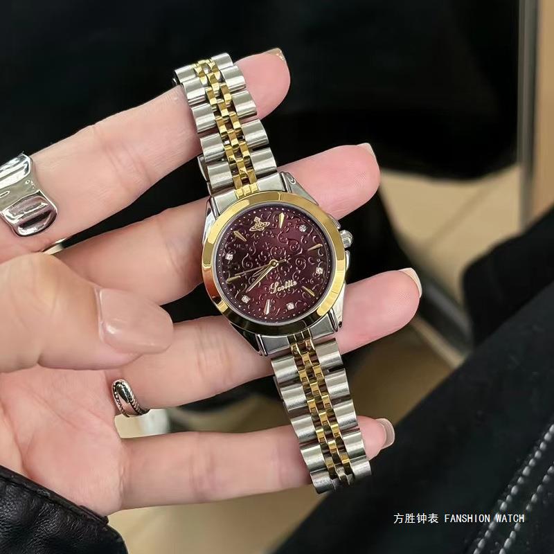 SCOTTIE New Ice Blue Light Luxury Women's Watch Cross-border Explosions Fashion High-value Workplace Steel Band Women's Watch