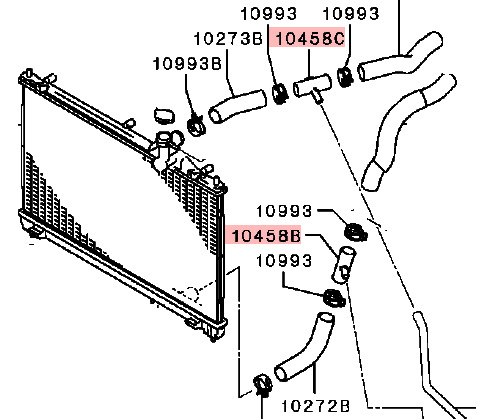 1370A627 1370B181 is suitable for Outlander, ASX, Lancer, and Eclipse water tank hose connector tee