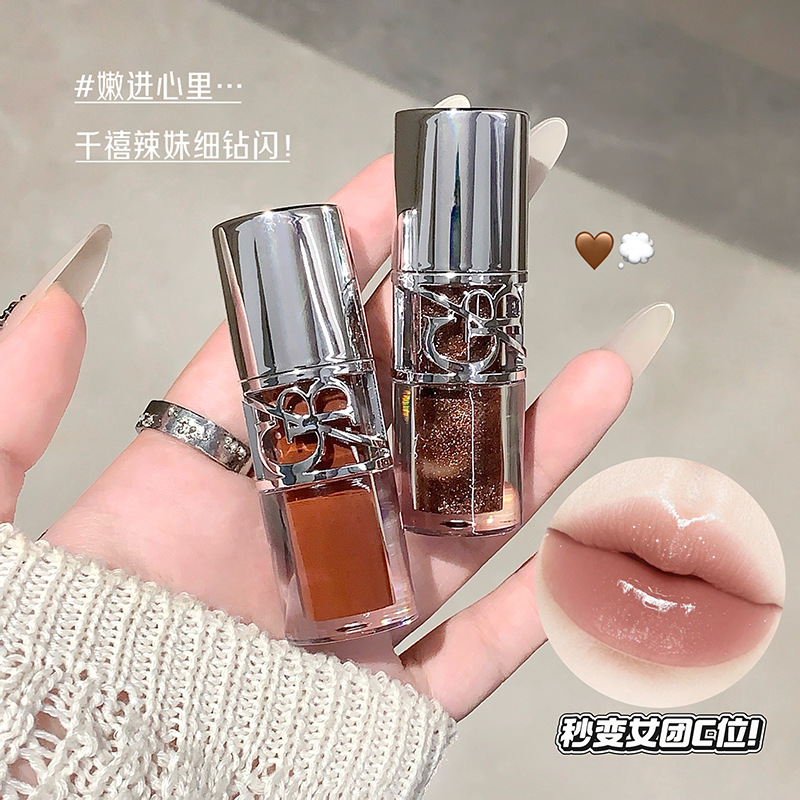 Gege Bear esmalte labial brillante con brillo de agua para cubrir las marcas labial. Esmalte labial transfronterizo brillante con espejo de agua.