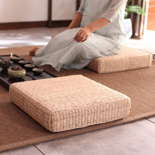 草编椅垫四季通用加厚坐垫家用地上方形榻榻米蒲团打坐垫增高硬