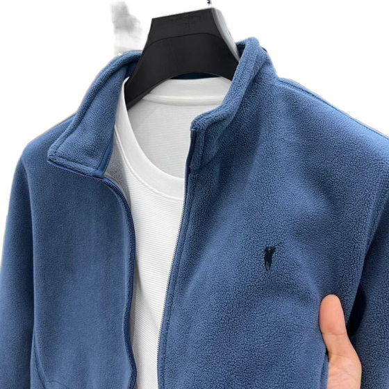 Paul Jacket Men's Fleece Fleece Autumn and Winter Zipper Sweatshirt Loose Top