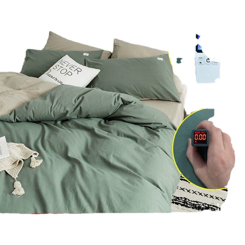 Комплект из четырех предметов Nanjiren в скандинавском стиле, промытый хлопок, пододеяльник, сетка, Красная Простыня, студенческое общежитие, комплект из трех предметов, постельное белье