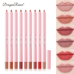 Cross-border lip liner waterproof matte matte bean paste color hook line lip lipstick pen foam pen does not fade lip liner