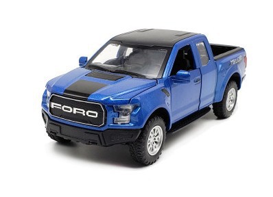 (Boxed) simulation 1: 32 yuan small wheel Raptor alloy off-road vehicle model ornaments with sound and light toys