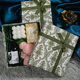 Spot Retro Heaven and Earth Cover Gift Box Green Light Luxury Gift Box Large Gift Packaging Box Little Red Book Accompanying Gift Box