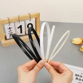 新款加厚ABS材质头箍塑料配件发卡发箍宽1CM无齿外弧形抓发夹批发