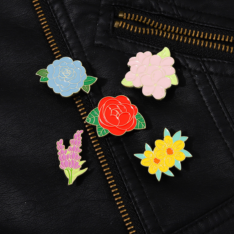 Women'S Gender Enamel Design Basic Pin Flower Alloy Enamel Women'S Brooches
