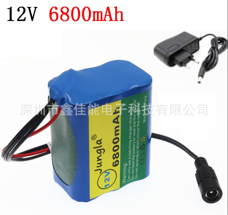 18650 锂电池 3S2P 12V 6800mah可充电电池锂电池组带BMS+充电器