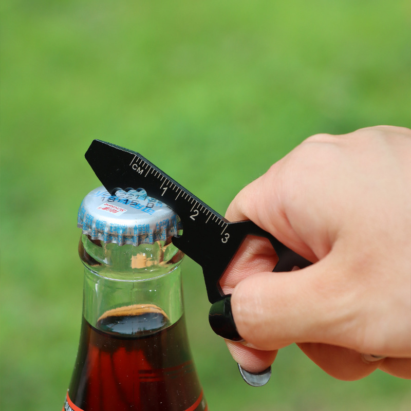 Tarjeta de tipo EDC herramienta tarjeta multifunción llavero abrebotellas colgante hexagonal destornillador portátil mini herramienta