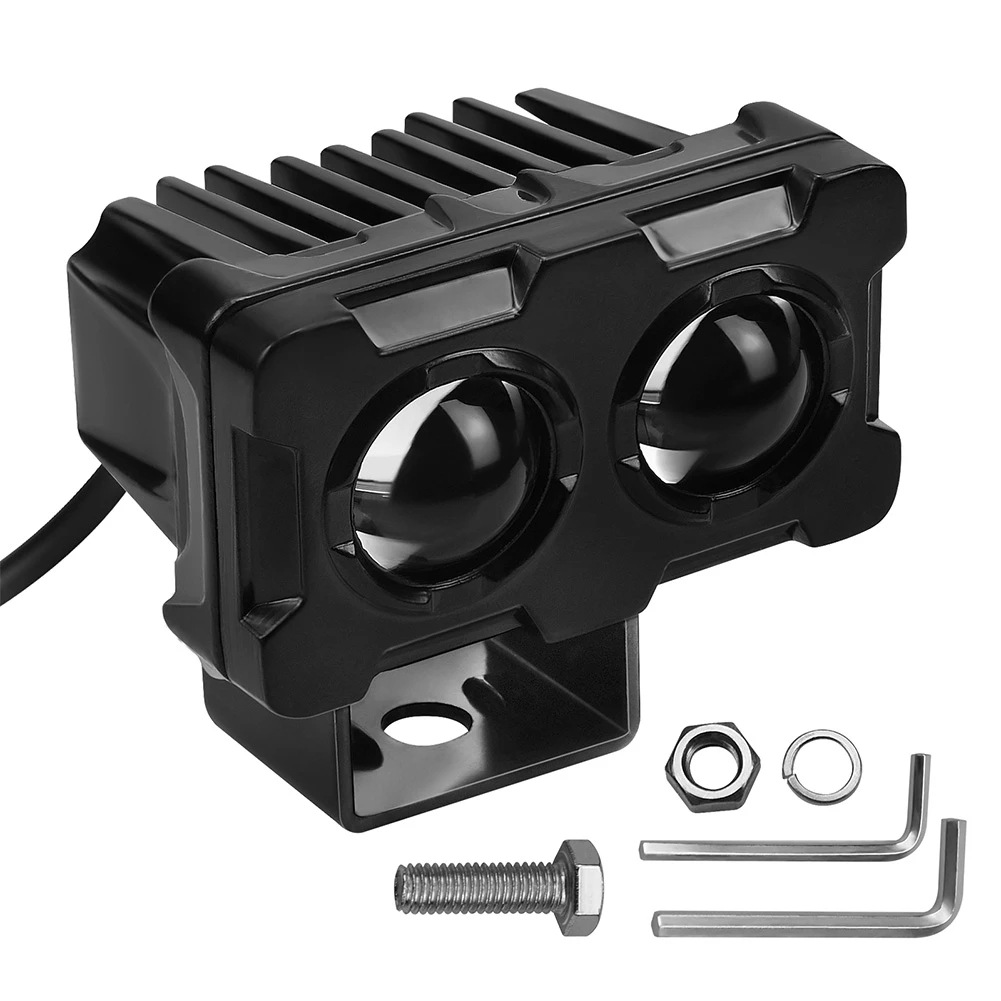 Motocicleta LED faro blanco amarillo bicromático Spot externo de largo alcance lente condensadora transformar faro de vehículo eléctrico 80v image 6